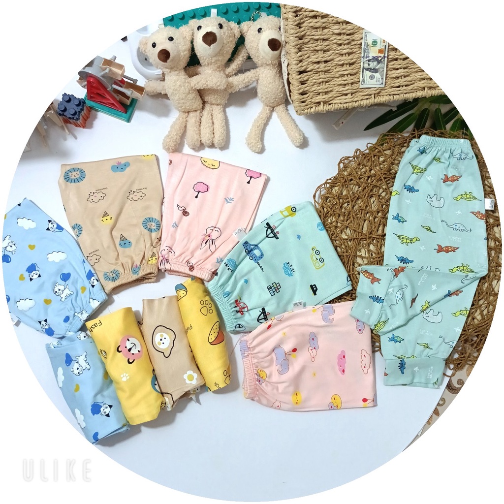 Quần Dài Thun Lạnh Phối Hoạ Tiết Cho Bé Dễ Thương CHIDU CD041