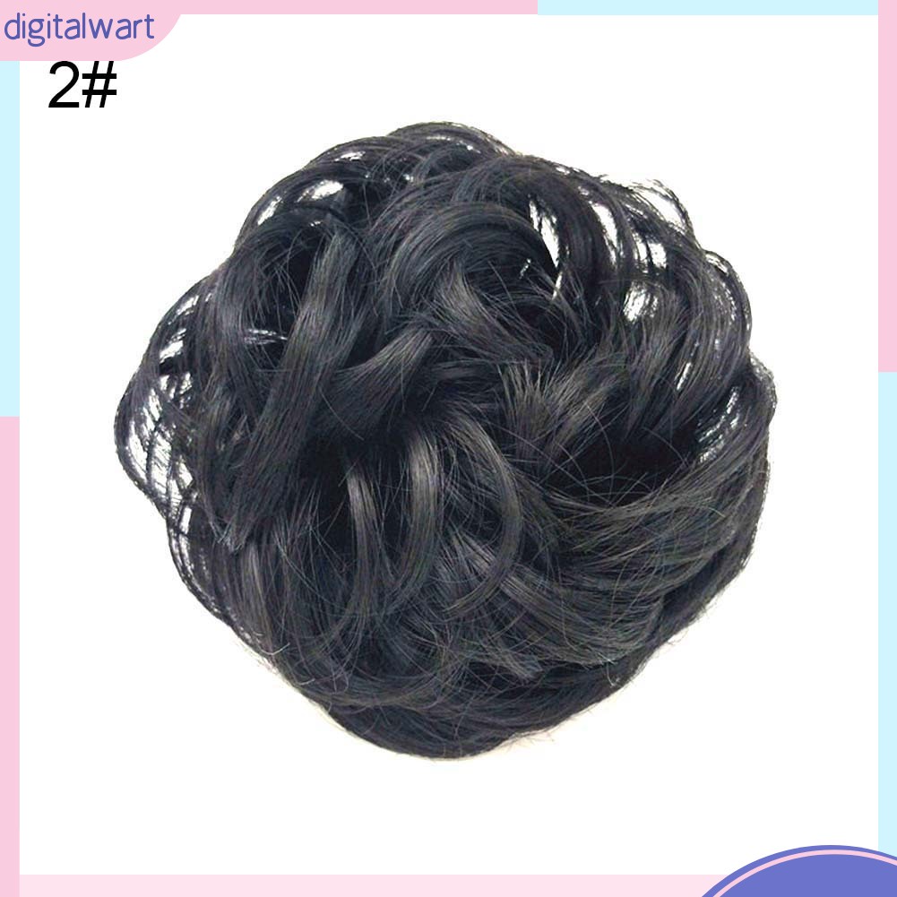 Búi tóc giả co giãn kiểu xoăn gợn sóng thời trang