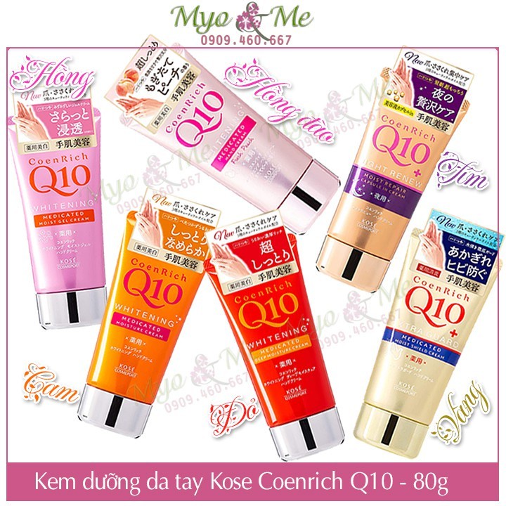 Kem dưỡng da tay Kose Coenrich Q10 Whitening Hand Cream - 80g