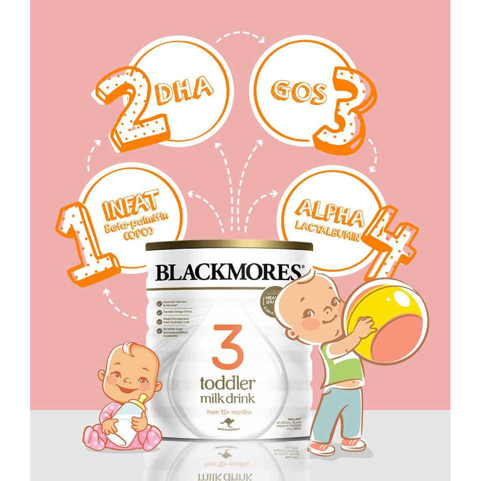 [SHIP HỎA TỐC] Sữa BLACKMORE Úc Số 1,2,3 900gr