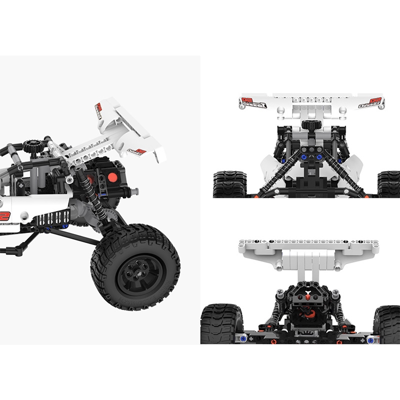 Khối xây dựng xe đua trên sa mạc Xiaomi Đặt đồ chơi DIY Hệ thống liên kết thông minh Hệ thống treo độc lập DIY