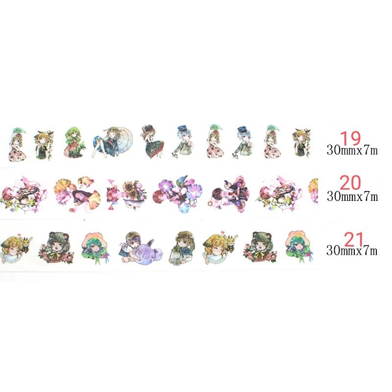 Băng dính washi tape trang trí sổ cuộn lẻ