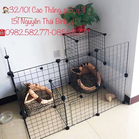 CHUỒNG PET KÈM KHAY VỆ SINH NHỎ GỌN-DỄ LẮP GHÉP, CHUỒNG CHÓ MÈO