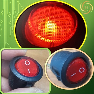 Công tắc 3 chân tròn có đèn báo - công tắc on/off