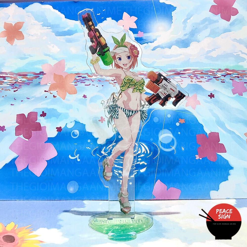 Mô hình nhân vật standee Gotoubun No Hanayome ver BÃI BIỂN in hình Nhà Có Năm Nàng Dâu anime chibi mica acrylic