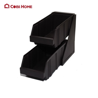 Kệ đựng đồ đa năng 2 tầng bằng nhựa cho quán cafe trà sữa - Cobi Home