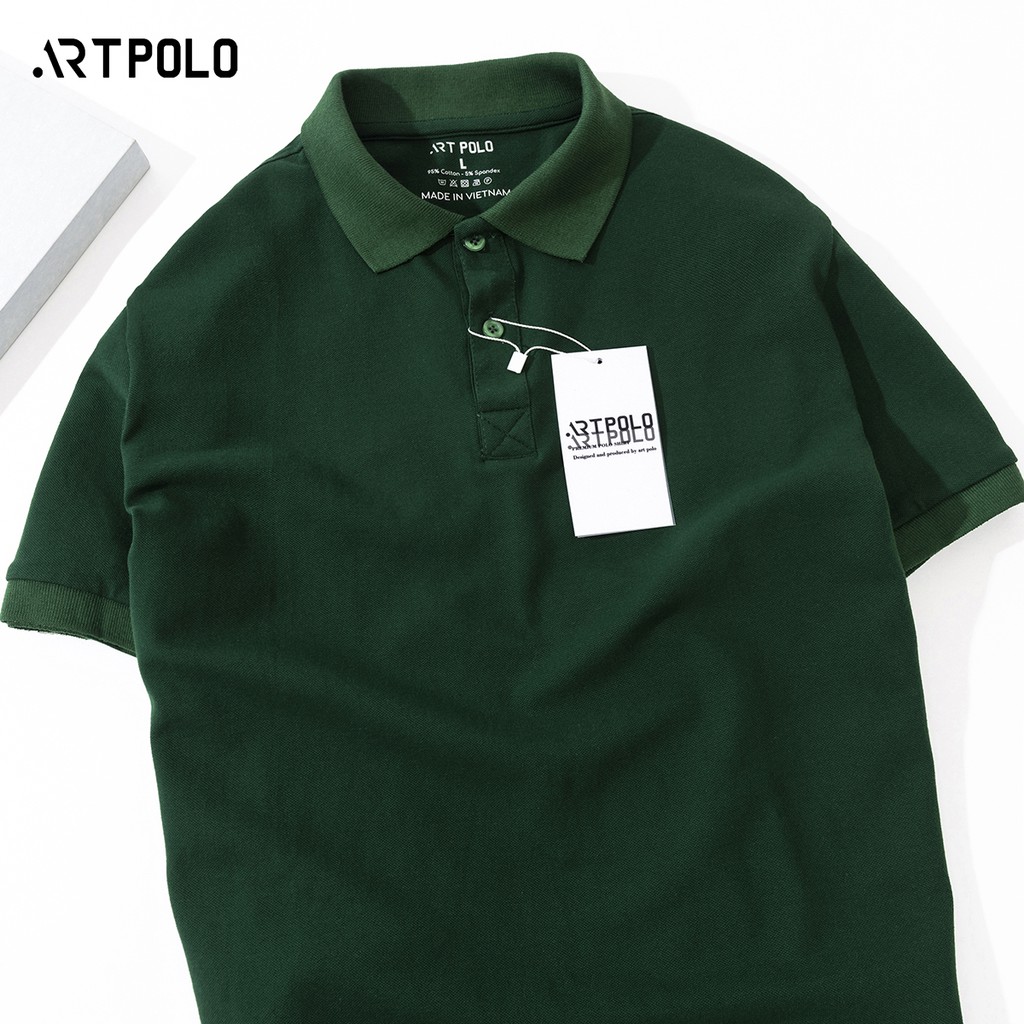 Áo Polo Nam vải Cá sấu Cotton trẻ trung màu Rêu PLR - ARTPOLO | BigBuy360 - bigbuy360.vn