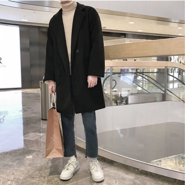 [Form Rộng] Áo khoác dạ nam dáng dài, măng tô dáng dài thời trang Hàn Quốc-AKD02