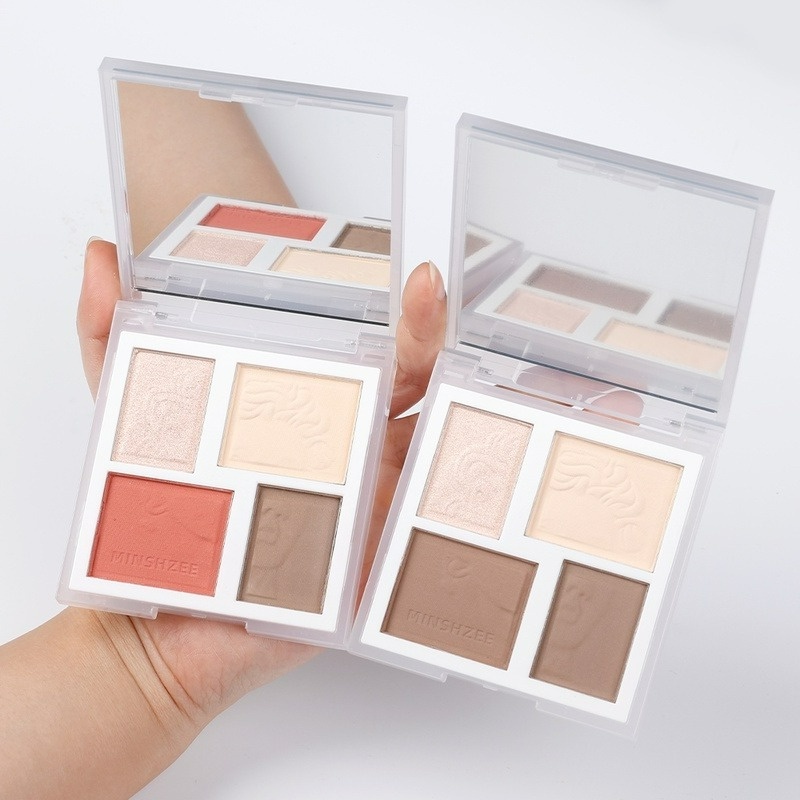 Bảng Phấn Tạo Khối 3D/ 4 Màu Lì Lâu Trôi Chống Thấm Nước Và Mồ Hôi