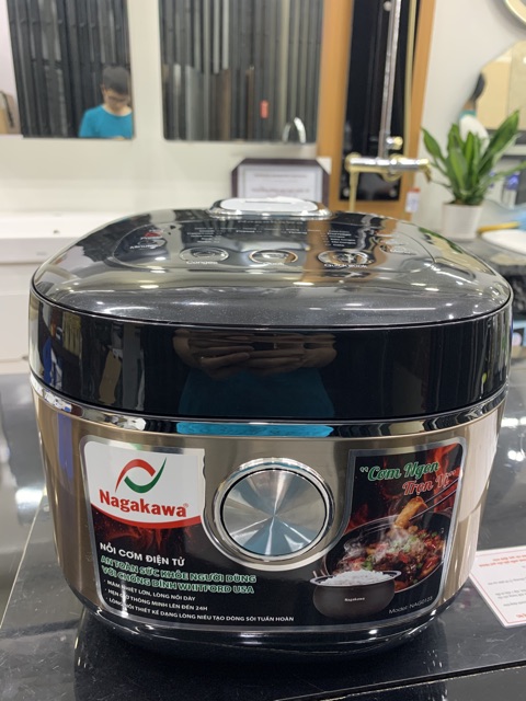 Nồi cơm điện tử Nagakawa NAG0123, dung tích 1.5L với 10 chức năng nấu và giữ ấm cơm, bảo hành 12 tháng chính hãng | BigBuy360 - bigbuy360.vn