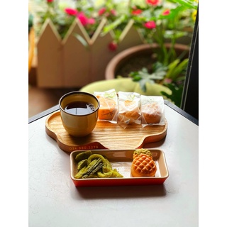 Khay gỗ hình đám mây decor đồ ăn