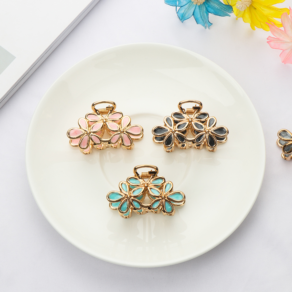 (Hàng Mới Về) Kẹp Tóc Hình Hoa Bằng Kim Loại Nhiều Màu Sắc Thời Trang Cho Nữ