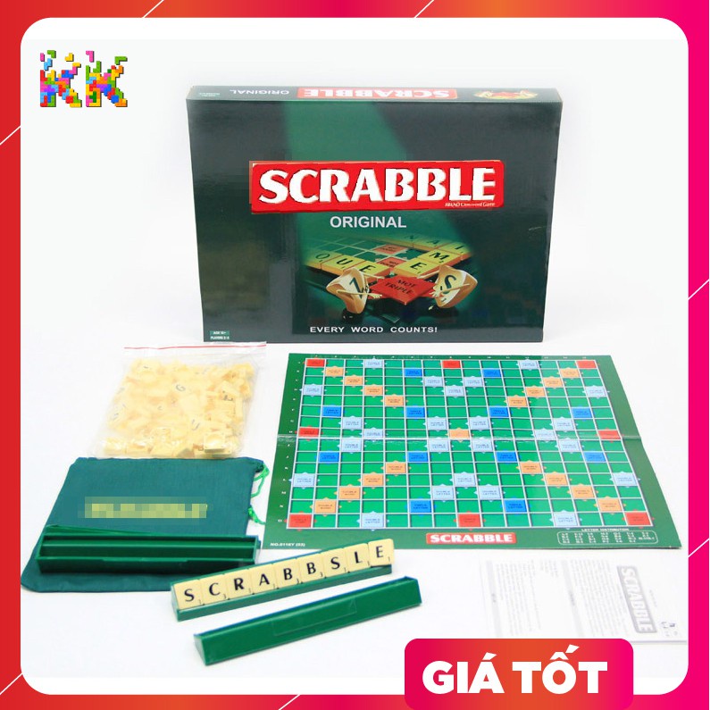 ◆✚Đồ chơi trí tuệ: Board game: Xếp chữ – Scrabble game KKstore