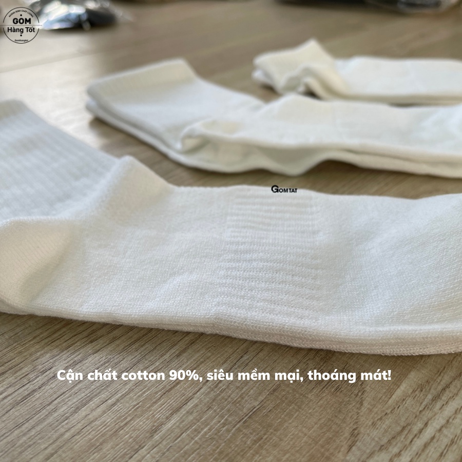 Tất trắng trơn, vớ trắng trơn cổ ngắn cổ trung cổ cao nam nữ thời trang unisex style Hàn Quốc, mềm mại thoáng mát - LISU