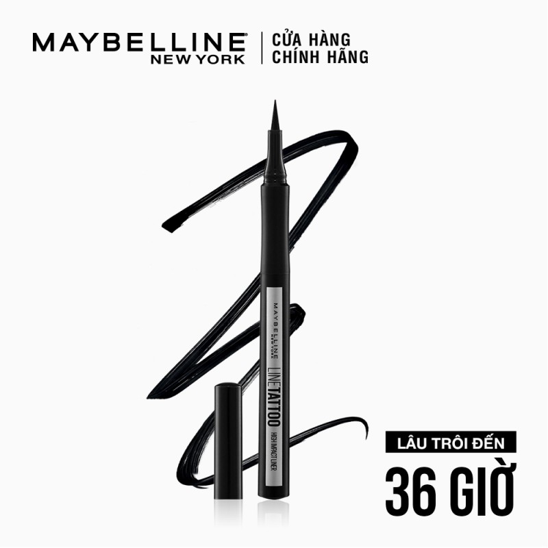 Bộ đôi bút kẻ mắt nước Lâu Trôi 36H Line Tattoo High Impact + Mascara Uốn, Nâng Mi Falsies Lash Lift Maybelline Newyork