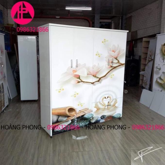 Tủ quần áo nhựa 4 cánh tủ 3d tủ nhựa đài loan Cao Cấp chính hãng miễn phí giao hàng tận nơi HCM Bảo hành 2 năm tại nhà