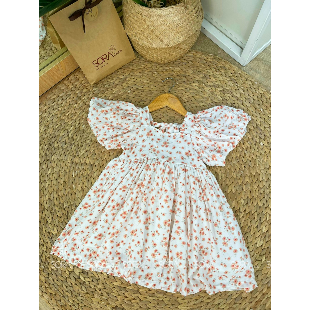 Đầm Babydoll Tay Chuông Nơ Lưng Cho Bé Gái 9kg-39kg SoraChan - M142,M143,M144,M145,M146,M147