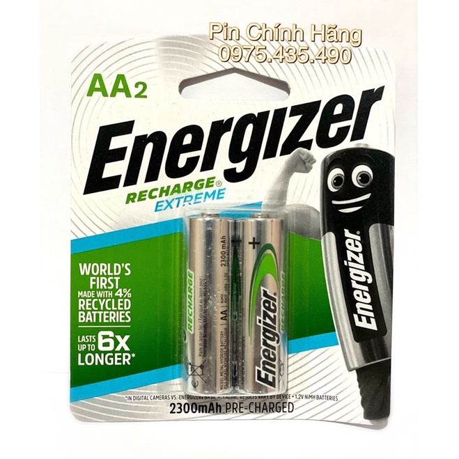 Pin Sạc AA - AAA ENERGIZER Chính Hãng Made in Japan Vỉ 2 Viên