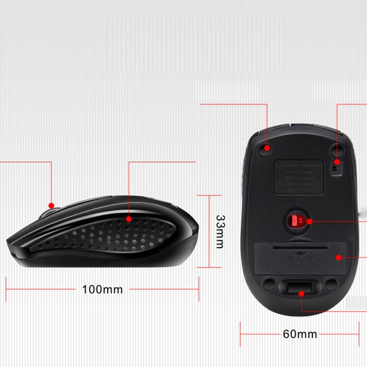 Chuột quang không dây wireless mouse Limeide Q5 2.4gHz siêu nhạy cho máy tính laptop - BH 12 tháng youngcityshop 30.000