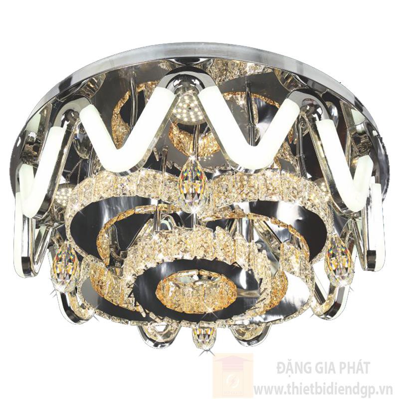 Đèn ốp trần Led tròn Ø600*H200, 3 màu ánh sáng, remote