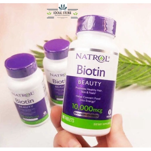 Viên Uống Natrol Biotin 10000 Mcg 100 Viên Của Mỹ - Biotin 10.000 mcg