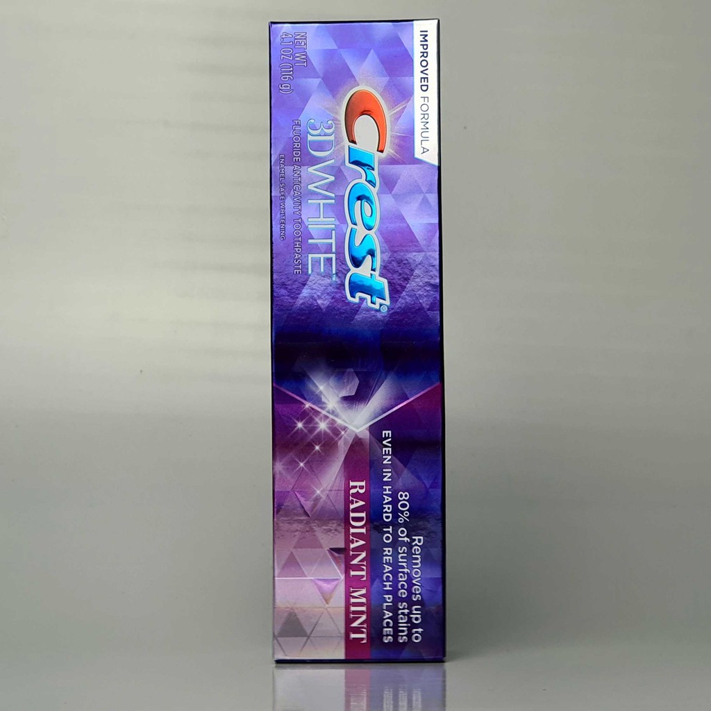 [100% Mỹ] Kem Đánh Răng Crest 3D Radiant Mint 116gr An Toàn Thơm Miệng Date Hơn 2022 - Phước Hàng Chuẩn