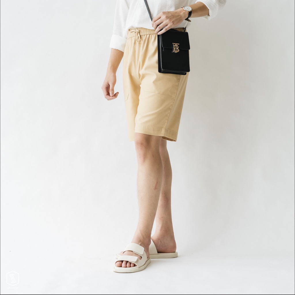 Quần đùi nam dáng rộng SSSTUTTER chất liệu thô mềm thoáng mát thiết kế cạp chun thoải mái over shorts