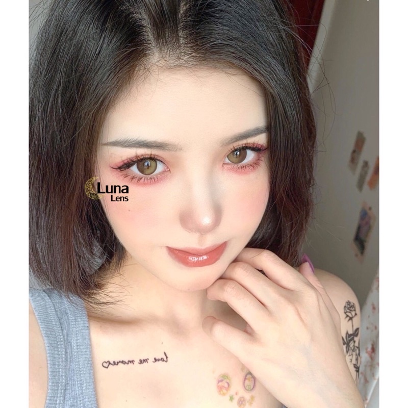 KÍNH ÁP TRÒNG MÀU NÂU HỔ PHÁCH YOYO BROWN SIÊU ÊM SIÊU MỀM NỘI ĐỊA TRUNG QUỐC - LENS CÓ ĐỘ CẬN