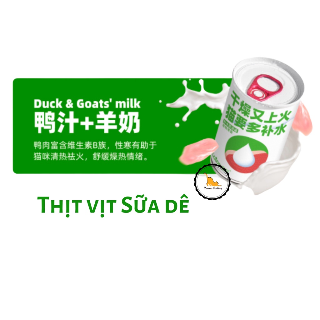 CATOR SÚP THỊT XAY VÀ SỮA DÊ CHO CHÓ MÈO LON 150ml