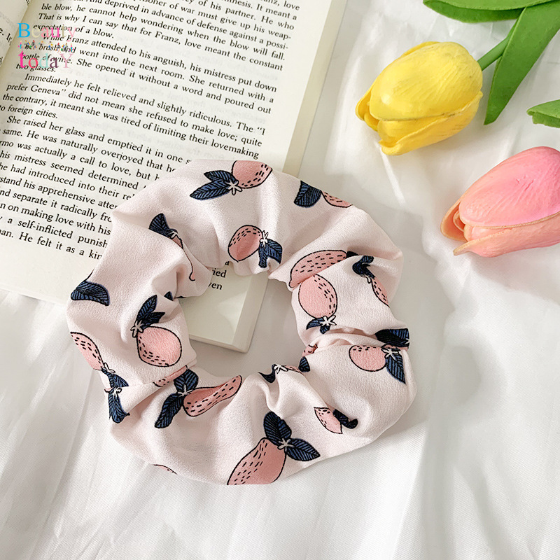 Dây Buộc Tóc Đính Hình Trái Cây Nhiều Màu Dễ Thương Cho Nữ