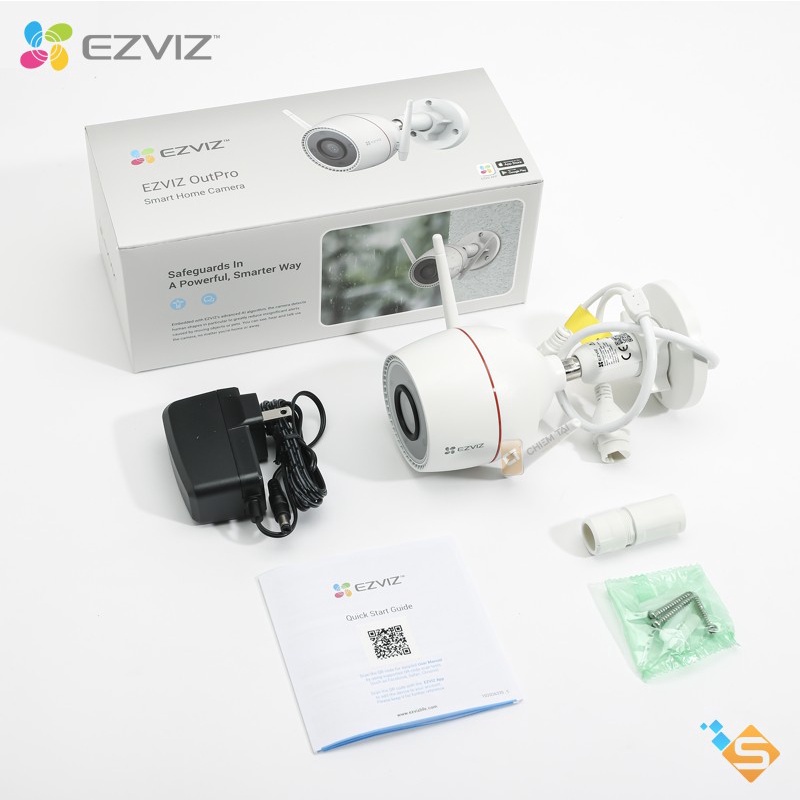 Camera Wifi Không Dây IP EZVIZ C3TN 3MP  OUT PRO - Camera ngoài trời, màu đêm, đàm thoại 2 chiều, đèn và còi