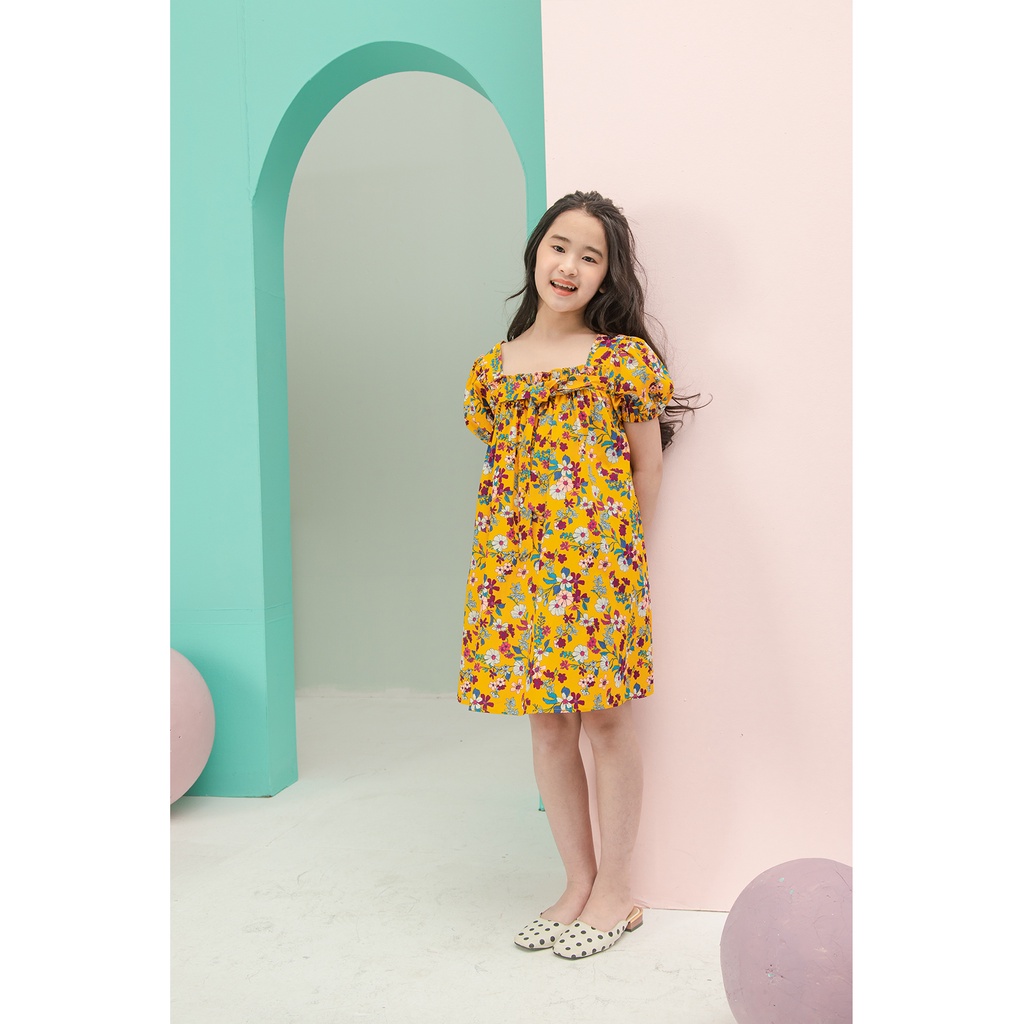 Váy thiết kế tay bồng hoa nhí JOOKYLI cho bé gái 47G0911