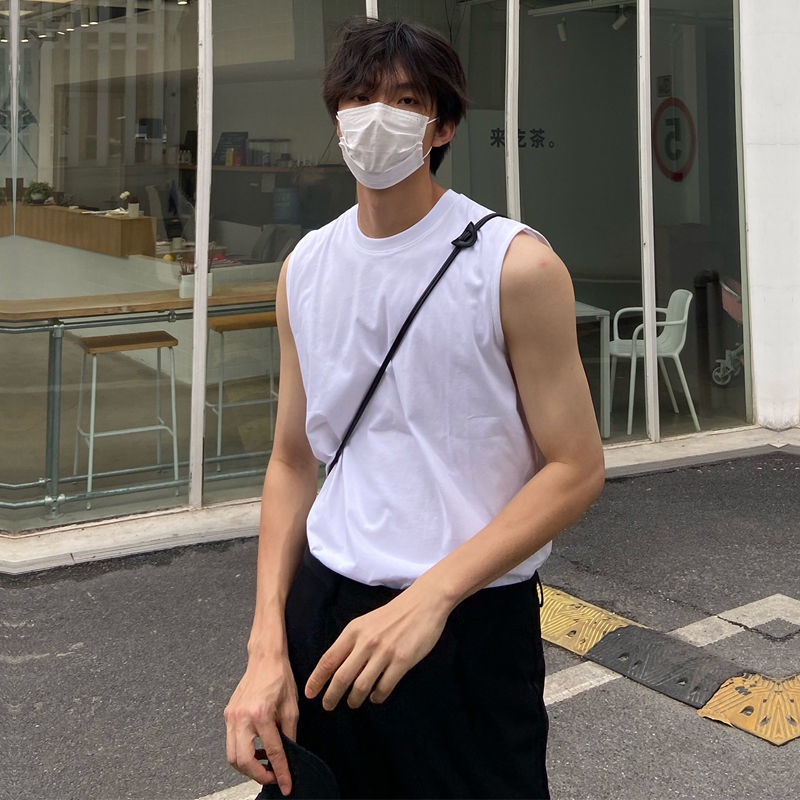 Bán Chạy!Áo Thun Không Tay 100% Cotton Màu Sắc Thời Trang Mùa Hè Cho Nam