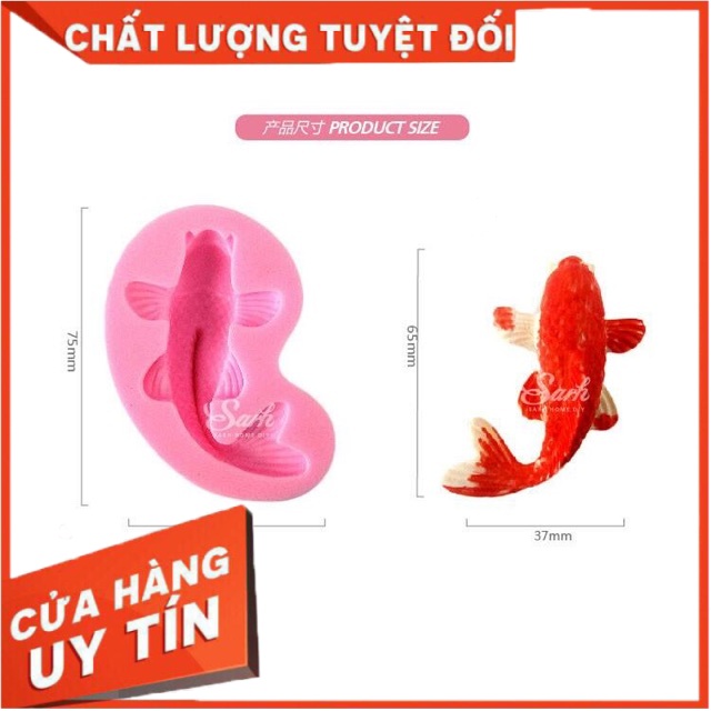 Khuôn rau câu silicon 4D Con cá Mã C1F3M0 ( Đồ dùng làm bánh )