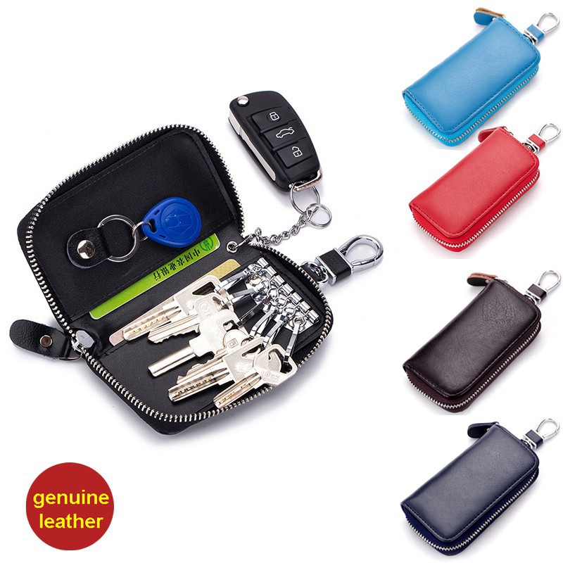 Ví da bò thật nhiều ngăn đựng chìa khóa