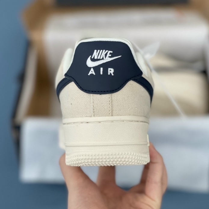 Giày thể thao Air Force 1 Beige Deep Blue, Af1 phối màu vệt xanh mới nhất