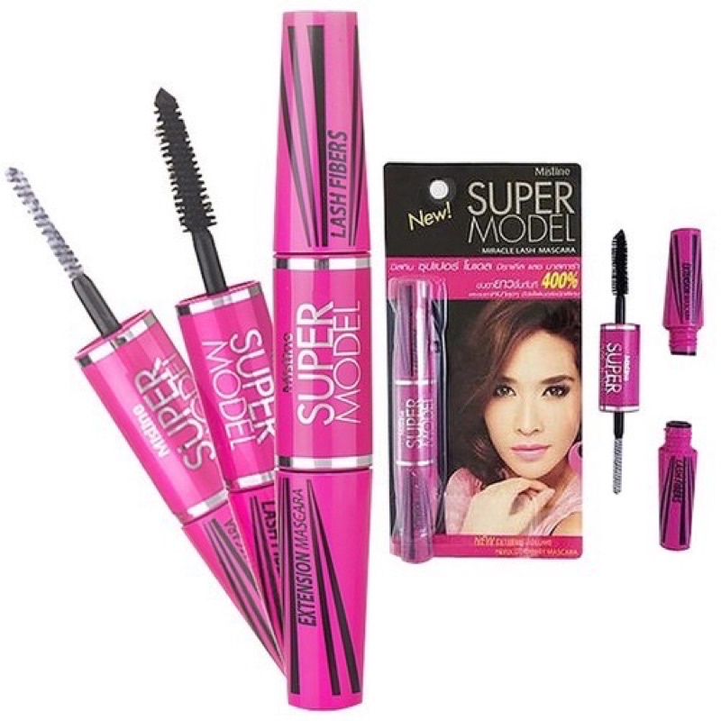 Mascara SUPER MODEL Mítine Thái Lan chính hãng dài mi siêu cong tự nhiên không thấm nước