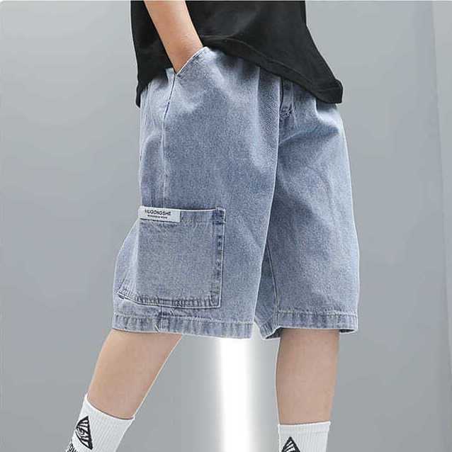 Quần Short Denim Mỏng Phong Cách Mới Cho Bé Trai