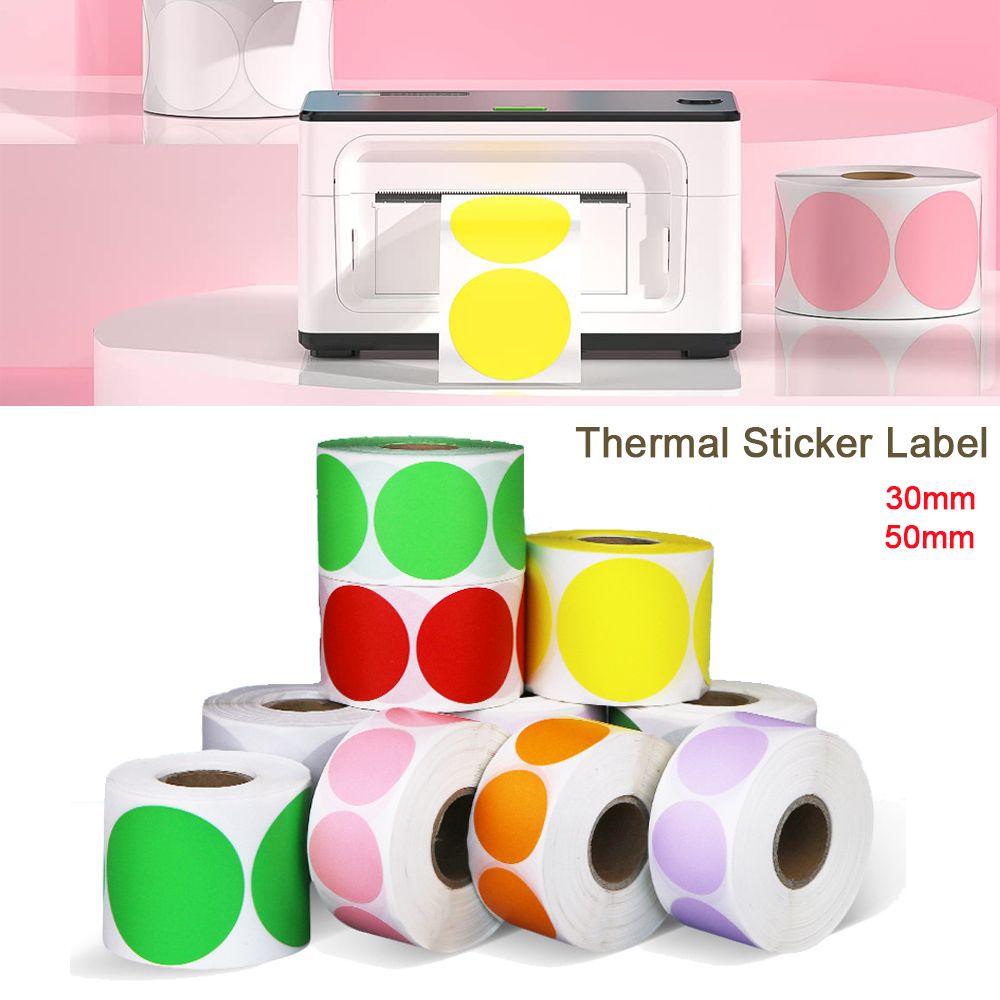 UUMIR Nhãn dán cách nhiệt hình tròn in logo nhiều màu độc đáo trang trí văn phòng DIY