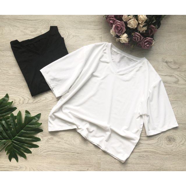 Áo croptop cổ tim phom rộng, kèm hình thật chụp áo trải sàn - 603