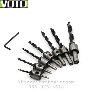bộ 7 mũi khoan gỗ doa lỗ vít ( CAO CẤP )