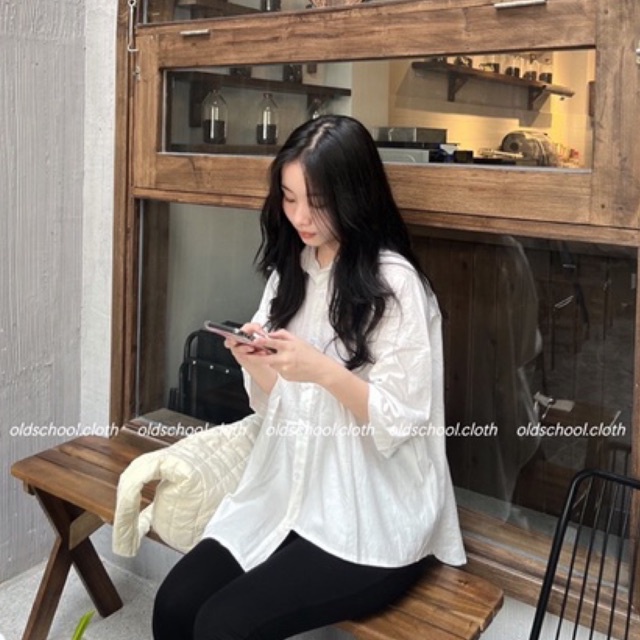 SƠ MI THÔ VẠT LỆCH ULZZANG