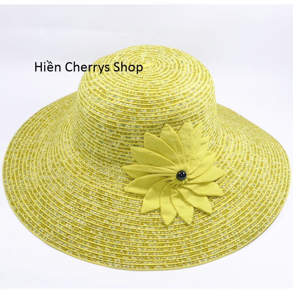Nón bo nữ vành rộng 11 cm, vòng đầu 56 cm - chất liệu vải cói đẹp thích hợp cho chị em phụ nữ
