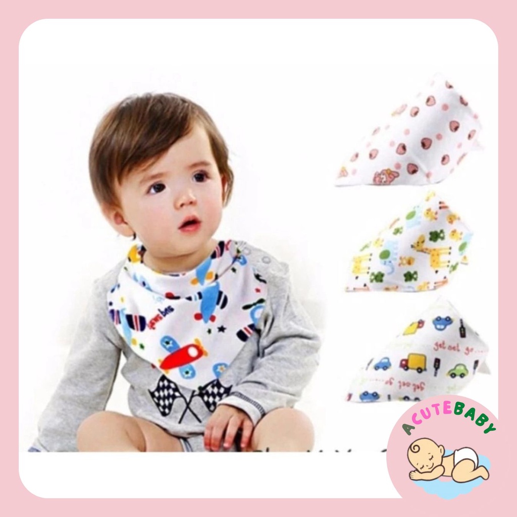 Khăn yếm xô tam giác có cúc bấm (hàng Quảng Châu)