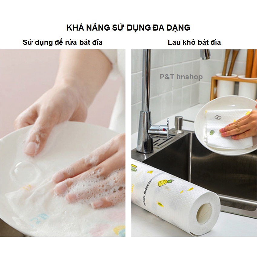 Cuộn Giấy Lau Đa Năng Size To – Loại 50 Tờ/Cuộn Có Kích Thước 25x20 Cm/tờ