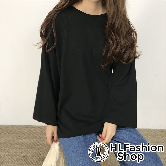 Áo Thun Tay Dài Oversize Trơn form xuông đơn giản dễ mặc | BigBuy360 - bigbuy360.vn