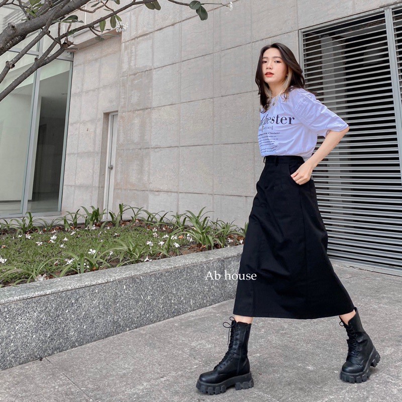 Chân Váy Dài Kaki UNJIN Ulzzang (Ảnh Thật/Có Sẵn) | BigBuy360 - bigbuy360.vn