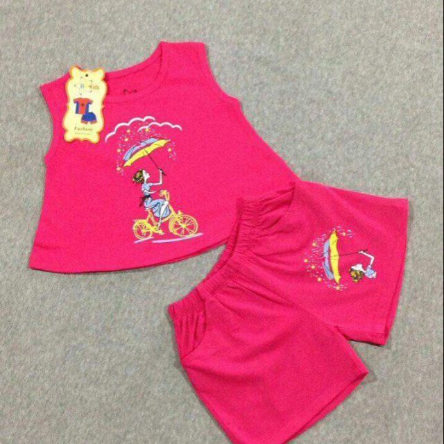 Thanh lý lô đồ bộ bé gái chất cô tông bốn chiều bao đẹp Bán shop . Size 1-7  va 8- 12 .si 45k .sieu 