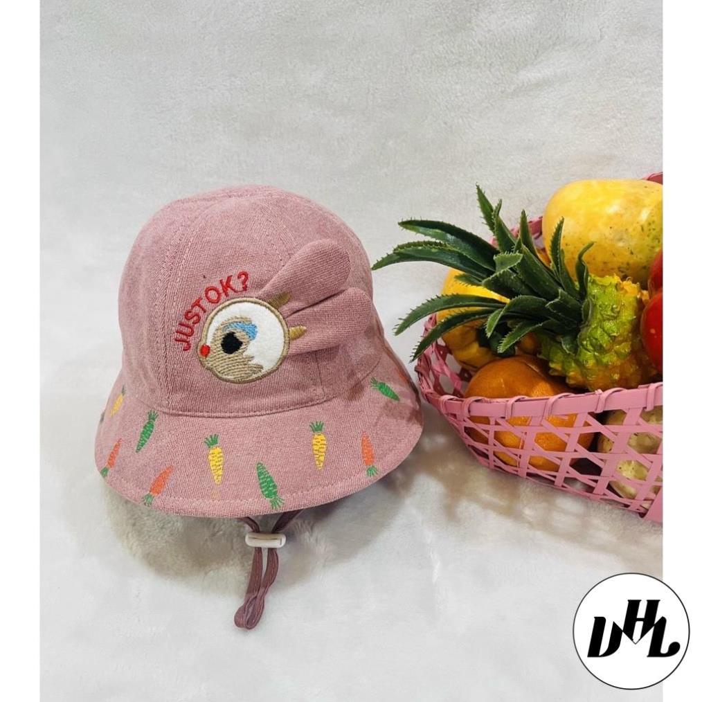 Nón cho bé (3 tháng - 15 tuổi) , nón baby hình CHÚ THỎ vải NHUNG mềm êm cute (Ảnh thật)