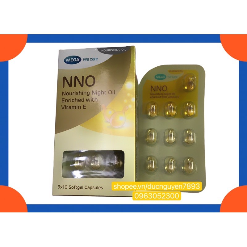 Viên dưỡng da ban đêm NNO nhập khẩu từ Thái Lan 30v/hộp